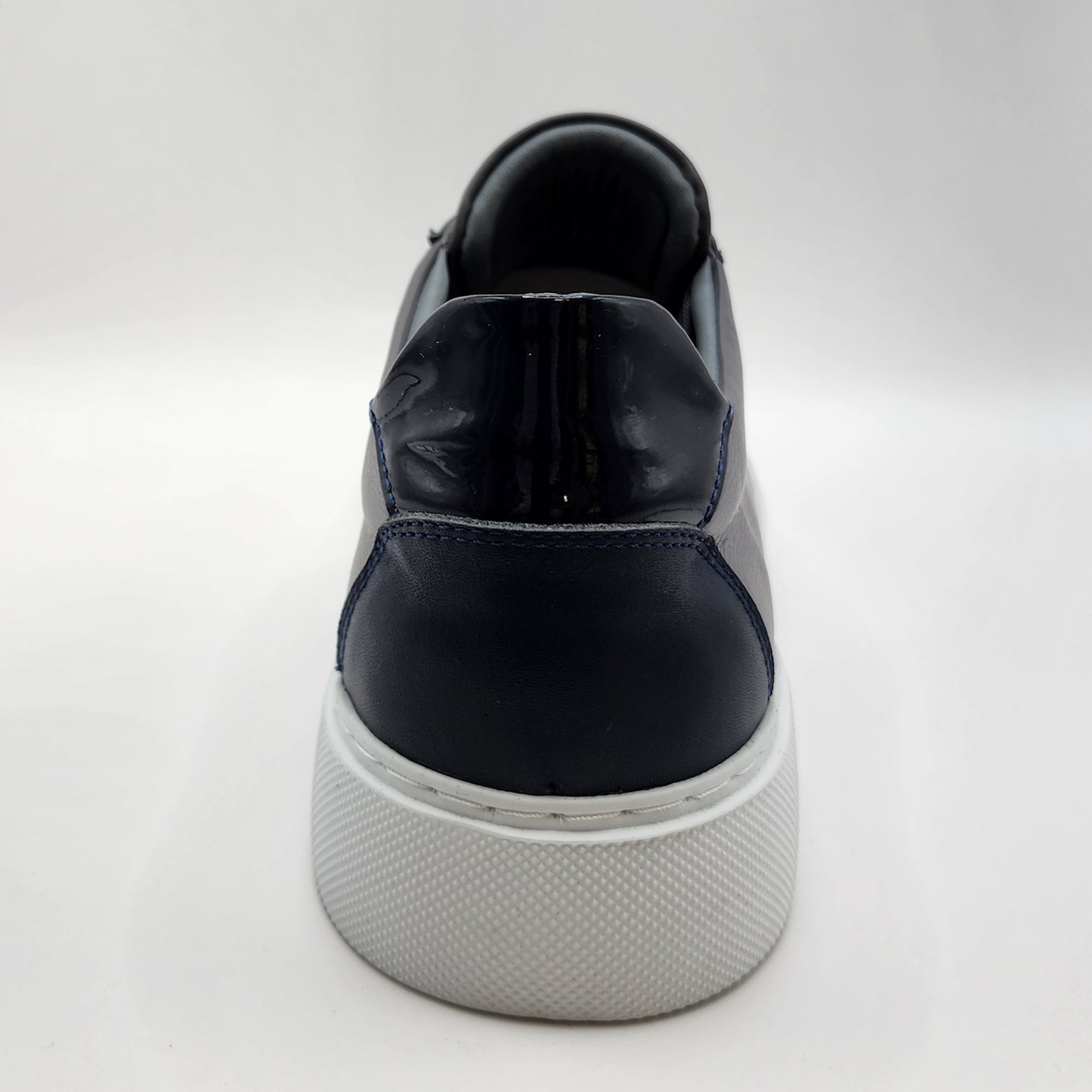 Grey & glossy blue sneakers
