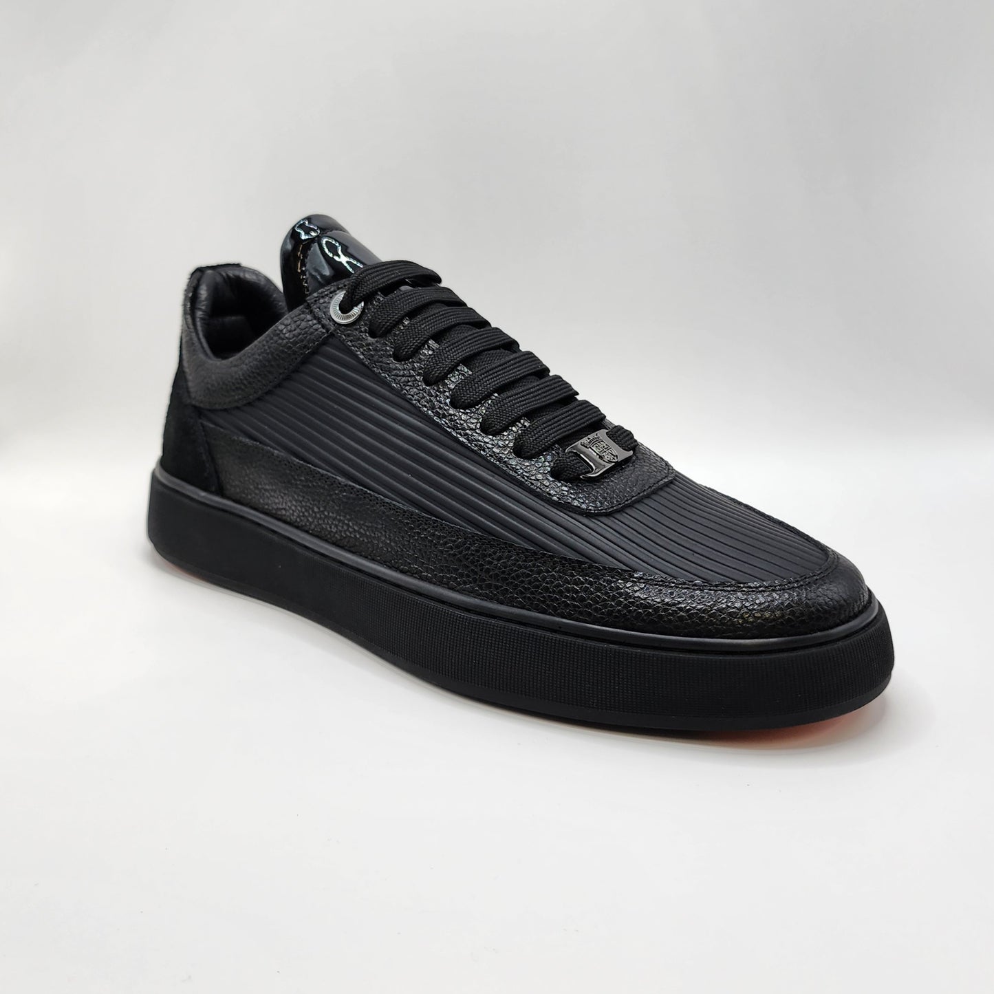 Black lines leather