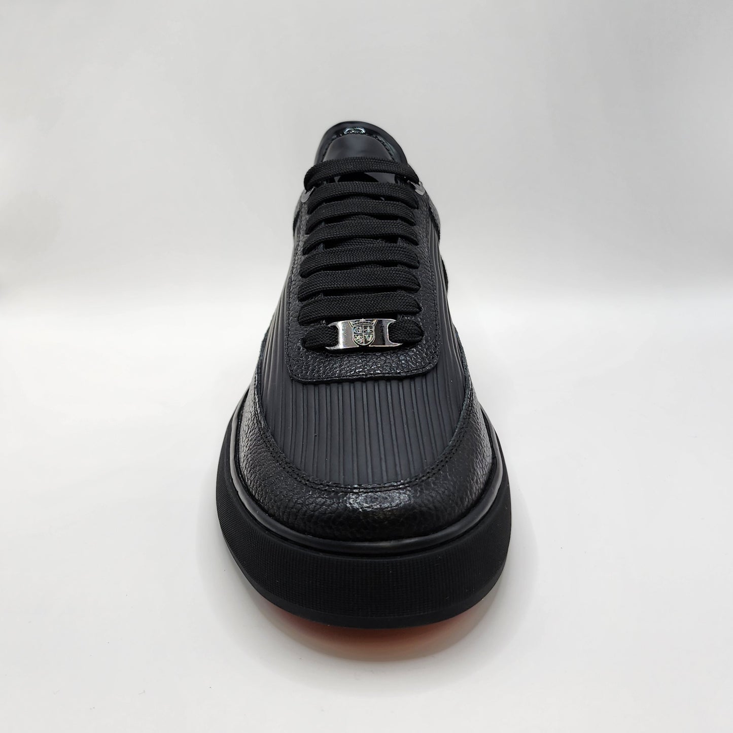 Black lines leather