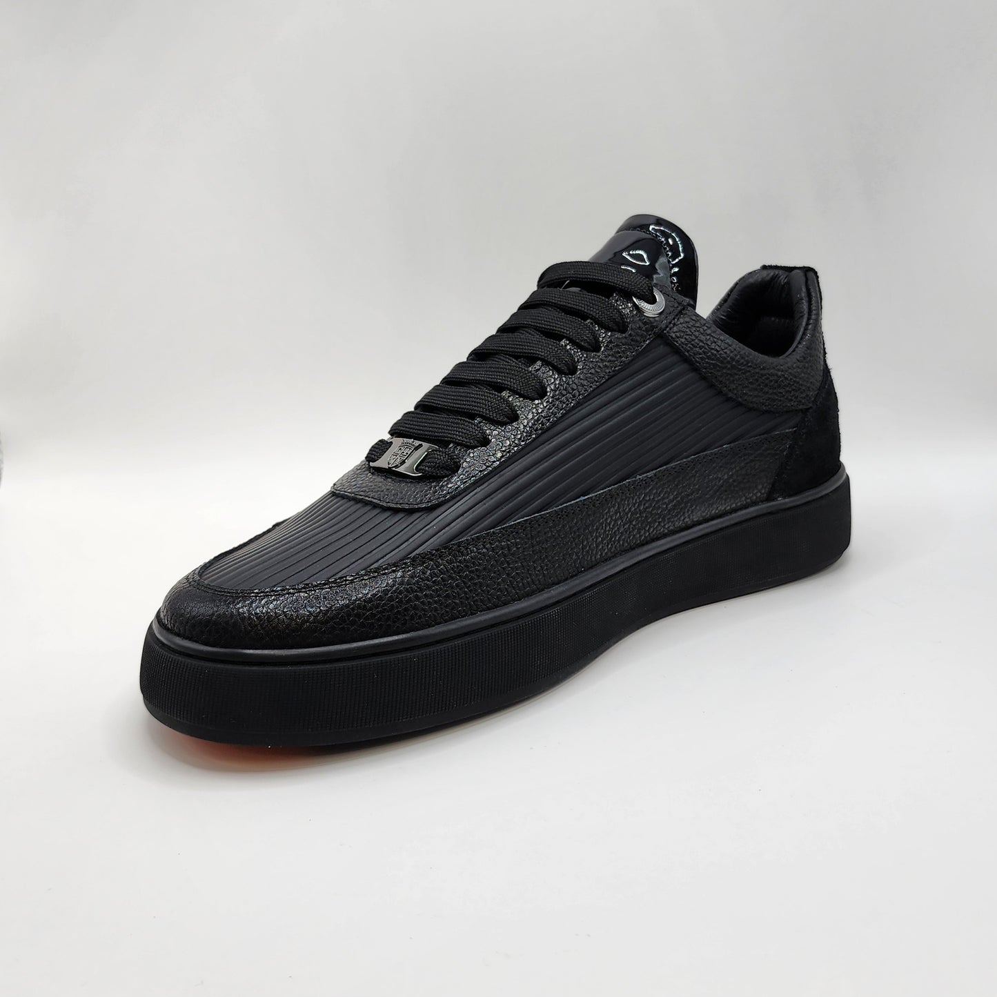 Black lines leather